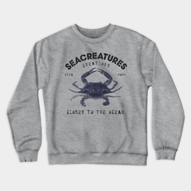 crab Crewneck Sweatshirt by Seacreatures